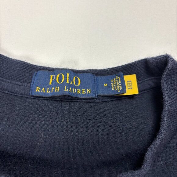 Polo Ralph Lauren Embossed Crewneck Sweatshirt Navy Blue Sz M Logo - Picture 4 of 6